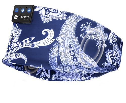 LOVE EYE Sleep Headphones Wireless Headband Headphones Bluetooth 5.4 for Side Sleeper Bluetooth Headband Earphones for Sports for tech Gadgets Gifts (Navy Blue) - Image 1