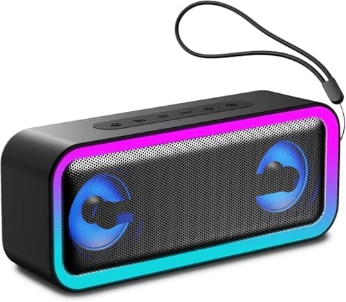 IKT Portable Bluetooth Speaker with Lights x Stocking Stuffers, 30W Loud Stereo Sound, Bluetooth5.4, Enhanced Bass,30H Playtime, TWS Pairing, IPX7 Waterproof, Speakersfor Home/Party/Outdoor - Image 1