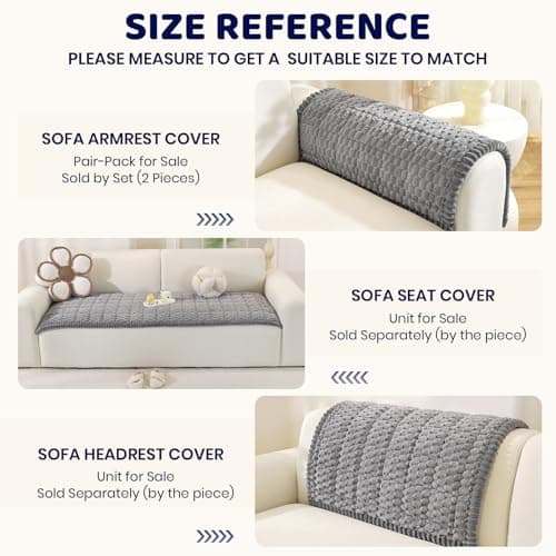 Royhom Couch Cover for Dogs Washable, Soft Thick Pet Couch Covers for Sofa, Pawcart Couch Protector Pet Friendly, Furniture Covers Dog Mat for Couches and Sofas (Grey, 27.6 x 59 Inch) - Thumbnail 3
