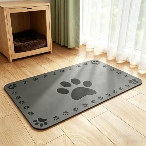 Dog Food Mat Absorbent Cat Mat for Food Water 24"x 16"