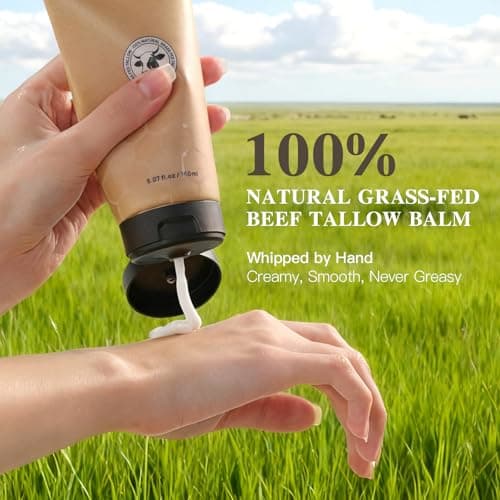 ICIKOL Organic Beef Tallow Honey Balm, Whipped Moisturizer for Face and Body, Grass-Fed Tallow Cream for All Skin Types, Orange Blossom Scent, Non-Greasy Day & Night Skincare, 5.3 oz - Thumbnail 2