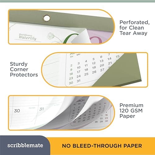 2026 Desk Calendar 17x12 Runs Until June 2027 Work Calendar with To-do List & Notes 18 Months With Plastic Cover Table Calendar 2026-2027 Desk Calendar With Protective Cover Planner for Home School Office - Thumbnail 4