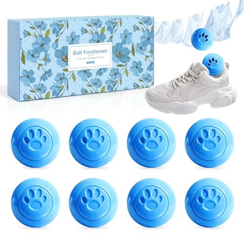 SCENTORINI Shoe Deodorizer Balls, 8 Pack Linen Scent Sneaker Deodorizer Balls, Odor Eliminator for Smell Shoes Boots, Long Lasting Shoe Freshener for Gym Bags, Drawers and Small Spaces - Image 1