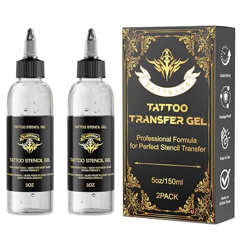 Tattoo Stencil Transfer Gel, 2PCS 5oz/Bottle Professional Tattoo Application Solution for Machine Stencils Paper, Stencil Stuff for Beginners Artists Tattooing Supplies, Clear & Long-Lasting (clear) - Image 1