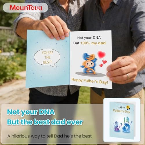 mountova Bonus Dad Stepdad Father's Day Card, Funny Animated Shaking Light Up and Musical Stepdad Greeting Card from Step Son Daughter，5.9" x 7.9" - Thumbnail 2