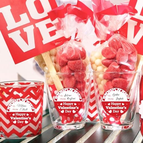 Happy Valentine's Day Stickers 72 PCS Valentines Day Gift Stickers,2 Inch Heart Decorative Label Sticker for Envelope Seal Card Valentines Party Gift Decoration - Thumbnail 4