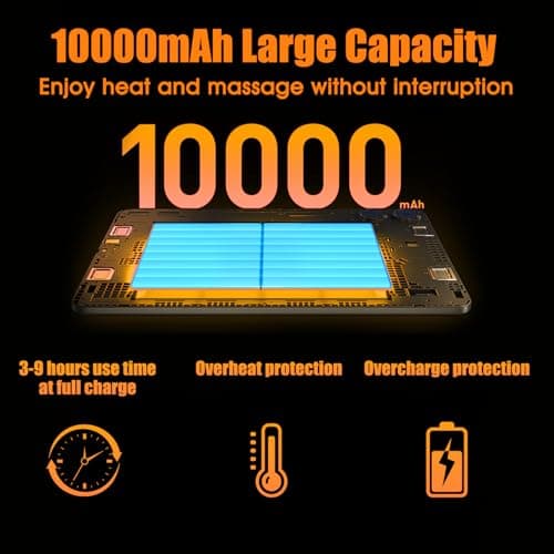 Fittyfun Cordless Heating Pad for Back Pain Relief - Portable Heated Belt with Vibration, Battery Operated Electric Back Massager for Lower Back, FSA Eligible HSA Approved Birthday Gifts for Men Women - Thumbnail 4