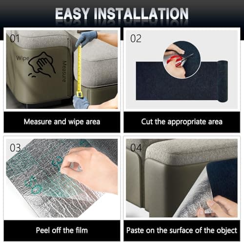 2Pack Total 78.7"x15.8" Cat Scratch Mat for Cat Couch Furniture and Wall Protector | Trimmable Self-Adhesive Carpet Climb Cat Scratcher for Covering Cat Tower and Replacement Pads (Blue) - Thumbnail 5