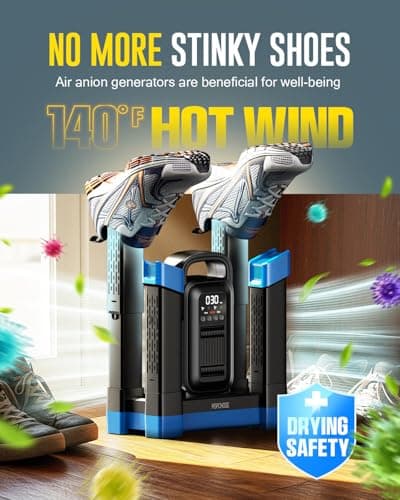 POPCHOSE Heavy-Duty Boot Dryer, Upgraded Shoe Dryer Helps Reduce Odor, Glove & Boot Warmer, Fast 1.5-Hour Drying Dual Dir Duct with Heating Blower, Silent & Adjustable Timer - Thumbnail 2