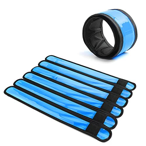 esonstyle 6 PCS Blue LED Light Up Band Slap Bracelets, Night Safety Wrist Band for Cycling Walking Running Concert Camping Outdoor Sports - Thumbnail 2