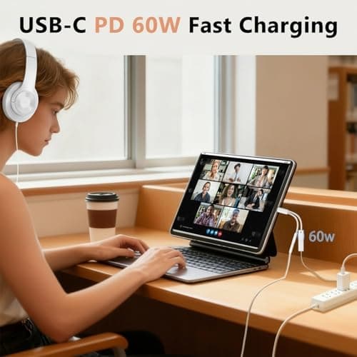 KikoSaka USB C to 3.5mm Audio Adapter 2 in 1 USBC to Headphone Jack Adapter with PD Fast Charging Dongle Cable Type C to Aux for iPhone 17 16 15, Galaxy 3 Pack - Thumbnail 5