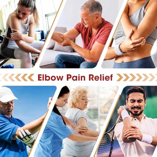 Cordless Elbow Heating Pad for Elbow & Leg Pain Relief, Heated Elbow Brace Wrap Around Wrist Heating Pad for Arm, Wrist, Ankle, Leg and Knee with 3 Heating Levels & Timer - Thumbnail 3