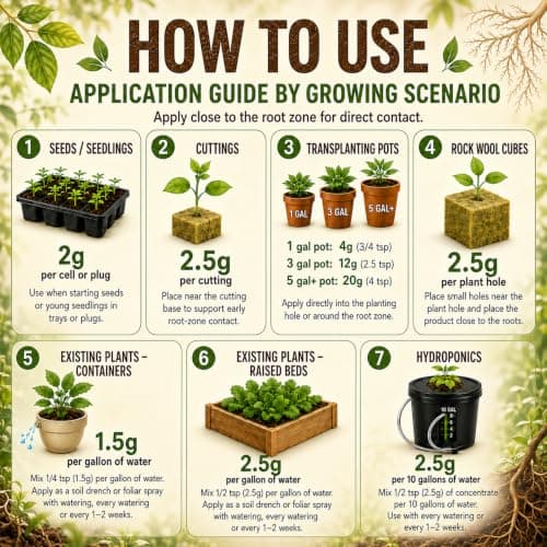 Mycorrhizal Fungi Inoculant with Trichoderma & Bacillus Subtilis, Concentrated Soil Activator for Stronger Roots, Bigger Growth & Higher Yields, Organic Mycorrhizae for Indoor & Outdoor Plants, 16oz - Thumbnail 6