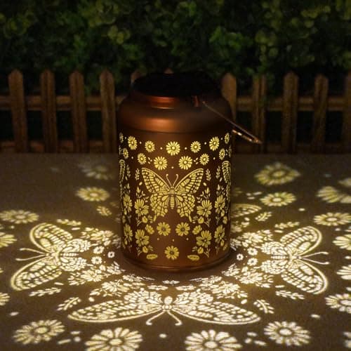 Mothers Day Gifts for Mom Grandma - Birthday Gifts for Women, 2 Pack Butterfly Solar Lanterns Outdoor Waterproof - Butterflies Solar Lights Garden Decor, Outdoor Decor for Patio, Yard - Thumbnail 3