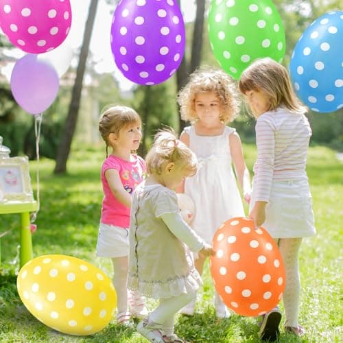 12 Pack 16 inch Inflatable Easter Eggs Decorations, Easter Blow Up Yard Decorations Colorful Outdoor Ornaments for Garden Lawn Spring Party Supplies & Egg Hunt Games - Thumbnail 5