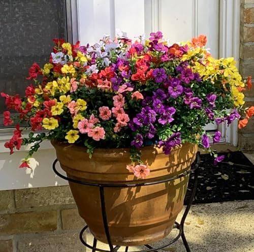 HIFIDECKY Artificial Flowers for Outdoors 20 Bundles Fake Flowers Fake Plants Spring Summer Decoration UV Resistant Fake Silk Flowers for Porch Patio Home Planter Window Box Yard Garden Decor - Thumbnail 3