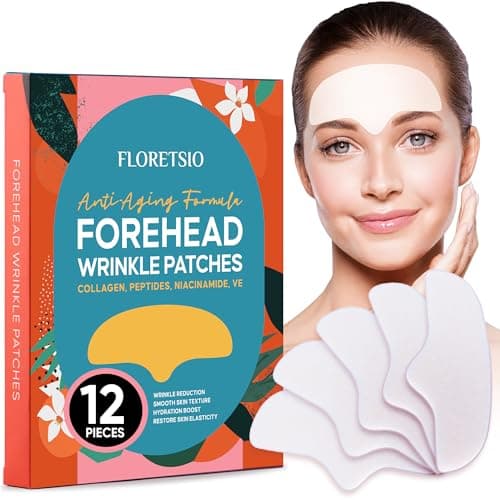 Forehead Wrinkle Patches Overnight : Forehead Fine Lines and Deep Wrinkles Treatment Remover, Anti Forehead and Between the Eyes Facial Wrinkle Patches, Hypoallergenic Patches with Collagen12 Pcs - Image 1