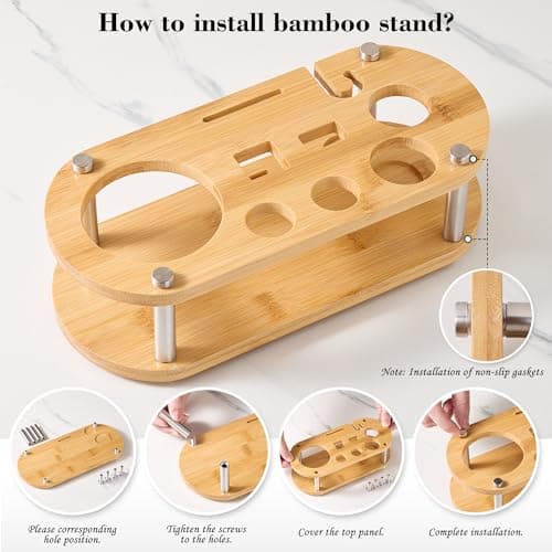 Cocktail Shaker Set Bartender Kit - 11 Pcs Bar Tool Set with Bamboo Stand & All Bar Accessories: Martini Shaker, Strainer,Jigger, Muddler, Mixer Spoon Barware Kit, for Bar, Home Lounge & Party - Thumbnail 4