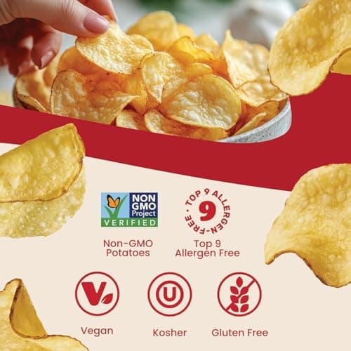 Jackson’s Potato Classic Kettle Chips with Sea Salt (1.5oz, Pack of 10) - Made with Premium Avocado Oil - Allergen-friendly, Gluten Free, Peanut Free, Vegan, Kosher - Shark Tank Product - Thumbnail 4