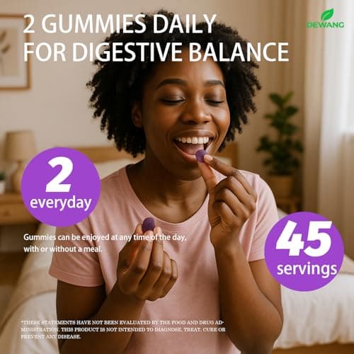 DEWANG Premium Feminine Balance Gummies for Women’s - Immune Support& PH Balance - Vegan, Gluten-Free - Grapes Flavor, 90 Count 45 Servings (Grape) - Thumbnail 6