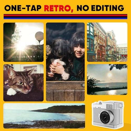 Keychain Camera, 16GB Mini Digital Camera with Built-in Flash & Retro Filters, Pocket Mini Camera for Travel, Vlogging, Bag Charm, Birthday Gift for Friends - Thumbnail 3