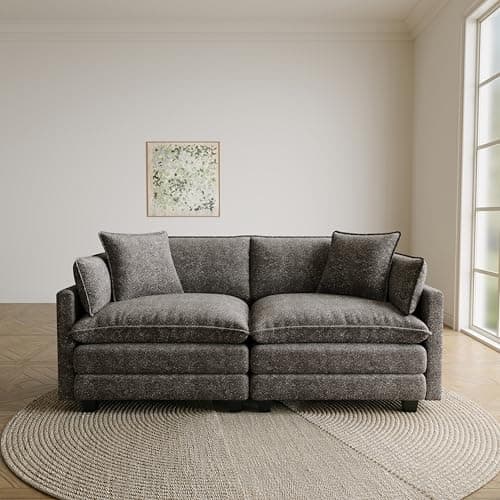Fachmaih Sectional Loveseat Cloud Couch Modular Sofa Deep Seat Couches 78" Modern Cloud Couch with Pillow for Living Room, Bedroom and Apartment - Image 1