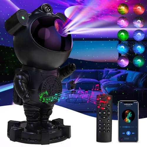 Star Projector Astronaut Galaxy Projector - Bluetooth Speaker, White Noise,Moon Nebula Night Light for Bedroom, 360° Adjustable,Timer and Remote, Star Galaxy Projectors for Kids Adult,Gift Choice - Image 1