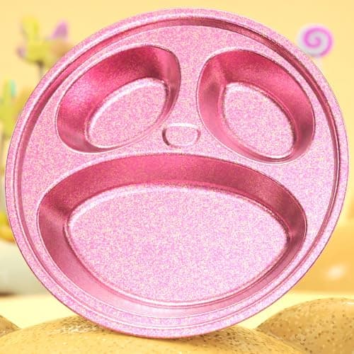 Titanium Kids Plates, Beyond Food-Grade Toddler Plates Naturally Hygienic Baby Plates Balanced Nutrition Smart Divided Portion Control Plate Non - Toxic Appetite Colors Dishwasher Safe - Image 1