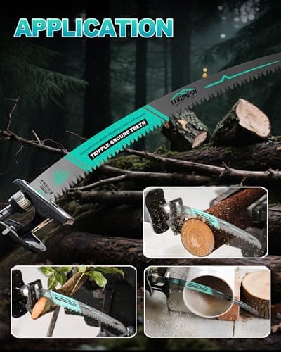 LEKOMESH 15" Japanese Teeth Reciprocating Saw Blades Wood Pruning - 4pcs Curved Edge 6TPI for Tree Trimming, Wood/PVC Pipe Cutting, Cr-V Sabre Blades Better Wear Resistance - Thumbnail 4
