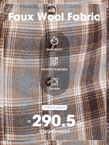 EXLURA Womens Faux Wool Plaid Mini Skirt Elastic High Waisted Tweed Skirts Button Bodycon Skirt Fall Winter Outfit Pocket - Thumbnail 4