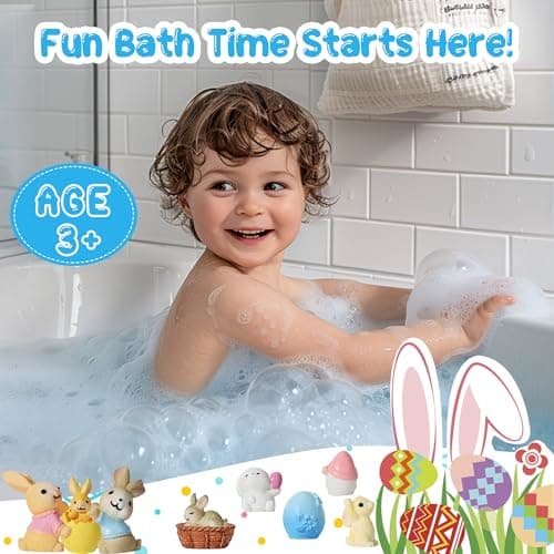 Bath Bombs for Kids, Easter Egg Organic Natural Bath Bomb with Surprise Toys Inside, Bubble Bath Fizz for Kids, Easter Basket Stuffers for Boys Girls, 12 Pack - Thumbnail 2