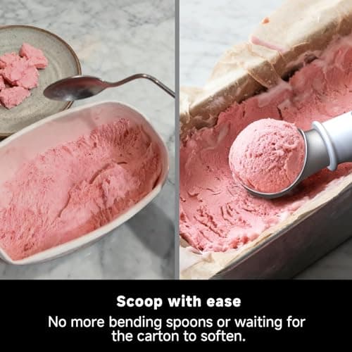 SEAINGO Heated Ice Cream Scoop - Rechargeable, ON/OFF Safety Lock Switch, Two Warming Modes, Ergonomic Handle, Electric Kitchen Tool Nonstick Scooper for Gelato, Frozen Yogurt, Sorbet & More - Thumbnail 2