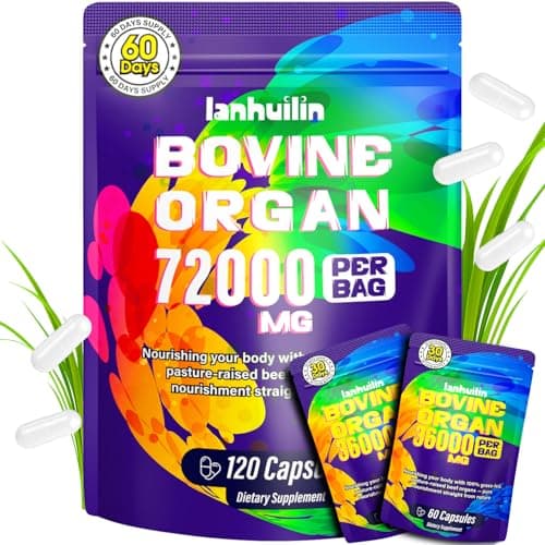 Beef Organ Supplement for Women - 100% Grass Fed Beef Beef Organs with Bovine Liver, Ovary, Uterus, Kidney, Heart & Fallopian Tubes - PMS, Menopause & Energy, Immune & Mood Support, 120 Count - Image 1