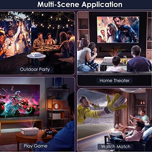 Projector with WiFi and Bluetooth, 5G WiFi Native 1080P 9500L YOWHICK Outdoor Projector 4K Support, Mini Portable Movie Projector, for HDMI, VGA, USB, Laptop, iOS & Android Phone - Thumbnail 6