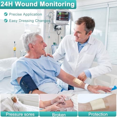 Silicone Foam Dressing with Adhesive Border 4“ x 4”,20 Packs Waterproof Silicone Bandages for Wounds Care, Large Self Adhesive Wound Dressing Bandage for Bed Sore, Silicone Foam Pad, FSA HSA Eligible - Thumbnail 3