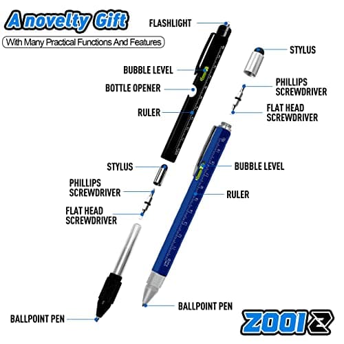 ZOOI Gifts for Men Dad Him, 9-1 Multitool Pen, Dad Gifts for Fathers Day, Gifts for Dad Men Who Have Everything, Grandpa Father's Day Gift, Fathers Day Mens Gifts From Daughter Wife Son - Thumbnail 6