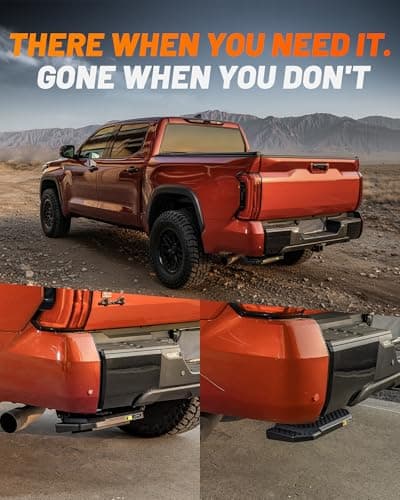WOLFBOX Retractable Bed Step for 2016-2023 Toyota Tacoma, 330 LBS Heavy-Duty Truck Bed Step, Non-Slip Aluminum Tailgate Step Replace Easy Bolt-On - Thumbnail 6
