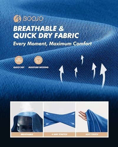 BOOJO 4 Pack Sun Hoodie for Men - UV UPF 50+ Fishing Shirts Long Sleeve Lightweight Tops for Athletic Running Gym Workout - Thumbnail 5