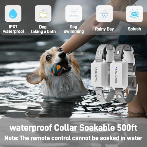CASMINTON Shock Collar for 2Dogs [CRS01Pro]126 Training Levels, 4 Powerful Modes With 2.8-inch LCD high-definition display100% Safe Training Collar for Large Medium Small Dogs IPX7 Waterproof E Collar - Thumbnail 5