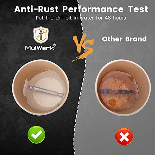 MulWark 14PC Security Torx Bit Set 3" Long Tamper Proof Star Screwdriver Bit Set 1/4" Hex Shank S2 Steel T4 - T40 Magnetic Impact Driver Drill Bits - Thumbnail 6