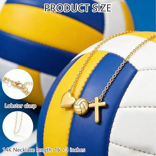ZOLZO Volleyball Basketball Softball Soccer Baseball Tennis Necklace Sports Jewelry Accessories Gift for Players, Women, Birthday, Christmas - Thumbnail 4