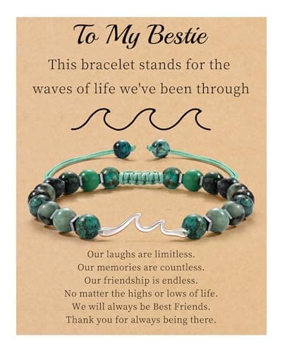 Sistble Mothers Day Gifts for Women Teens, Bestie Gifts for Women, Wave Beaded Bracelets Birthday Inspirational Gift Jewelry - Image 1