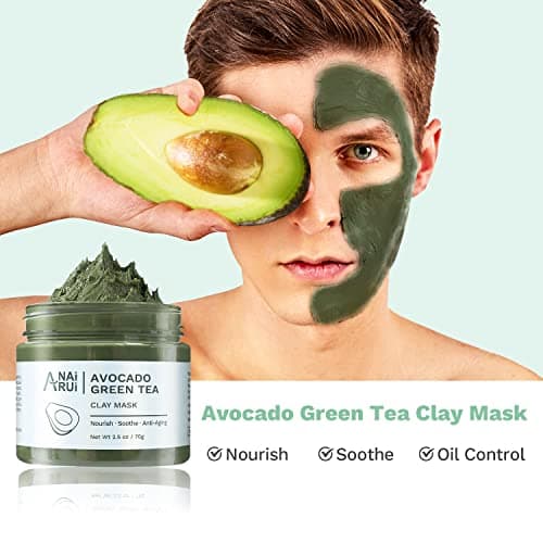 ANAI RUI 3 Pack Clay Mask Set Turmeric Vitamin C Clay Mask -Rose Facial Mask -Avocado Green Tea Mud Mask Smoothing, Hydration & Glow,Spa Gift Set, Self Care for Women Teens 2.5 oz Each - Thumbnail 5