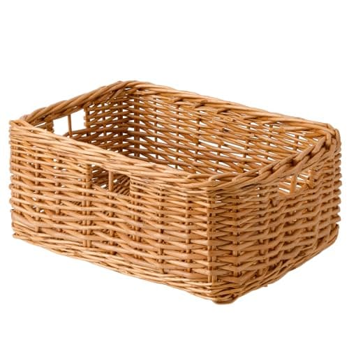 StorageWorks Pantry Baskets, Willow Storage Baskets for Organizing, Shelves, Pantry Organizers and Storage, Brown, 15"L x 11"W x 6 ¾"H - Image 1