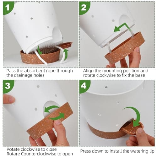 Vanslogreen Orchid Pots with Holes, 6 Inch Self Watering Orchid Pot 3 Pack Plastic Plant Pots for Orchid, Flower (Multicolor) - Thumbnail 4