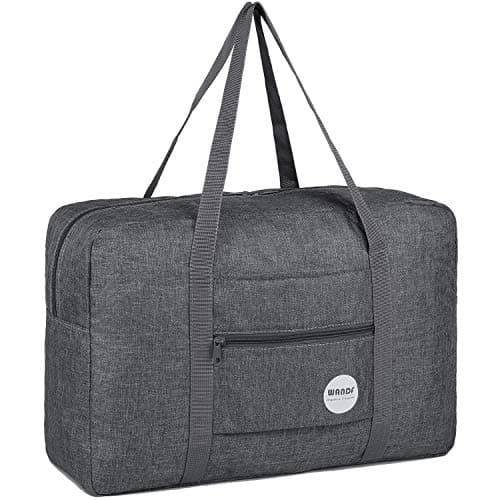 For Spirit Airlines Personal Item Bag 18x14x8 Travel Duffel Bag Underseat Foldable Carry-on Luggage for Women (B- Denim Grey) - Image 1