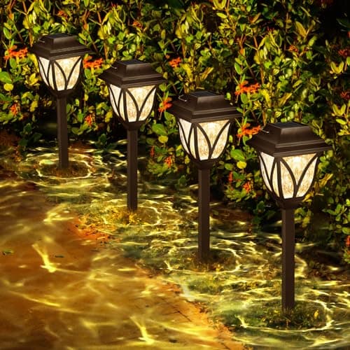 Springwind 8 Pack Solar Lights Outdoor Waterproof Garden Lights with Warm LED Light Landscape Lighting for Yard Patio Lawn Walkway Driveway - Image 1