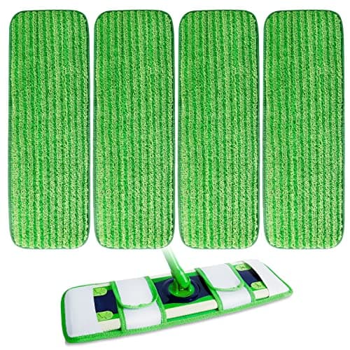 KEEPOW XL Wet Pads Refills for Swiffer XL, Wet Mopping Cloths for Swiffer XL Mop, Reusable Microfiber Mop Pads for Hardwood Floor, 4 Pack - Image 1
