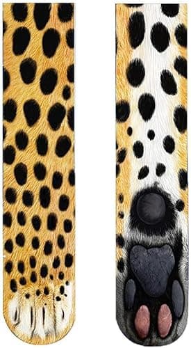 ZB.soar Animal Paws Socks,Funny 3D Stockings, Thickened Warm Long Adult Socks, Crazy Novelty Stockings Gag Gifts(Leopard) - Thumbnail 4