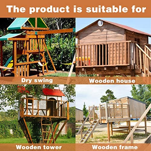 MIXXIDEA Metal Elevated Deer Blind Bracket Heavy Duty Steel Deer Stand Compound Angle Platform Brackets for Tree House, Deer Station, Swing Set, Observation Platform, 4 Pack - Thumbnail 5